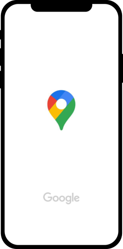 Логотип компании Google, сервис Google Maps, экран мобильного тедефона